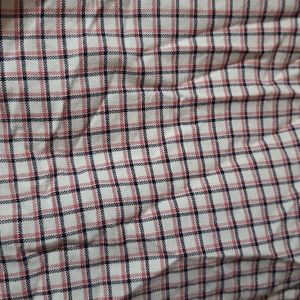 Mens button up Shirt Size XL Collared shortsleeve square Plaid CAMBRIDGE b30